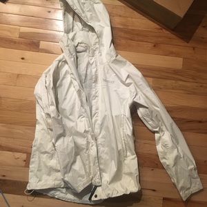 Women's white Marmot rain jacket