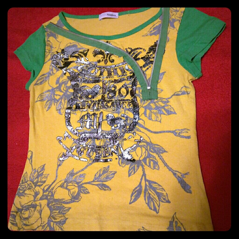 Pamplona cool zipper T-shirt