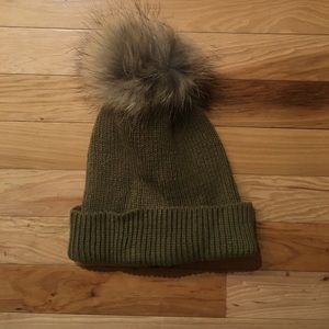 army green pom hat