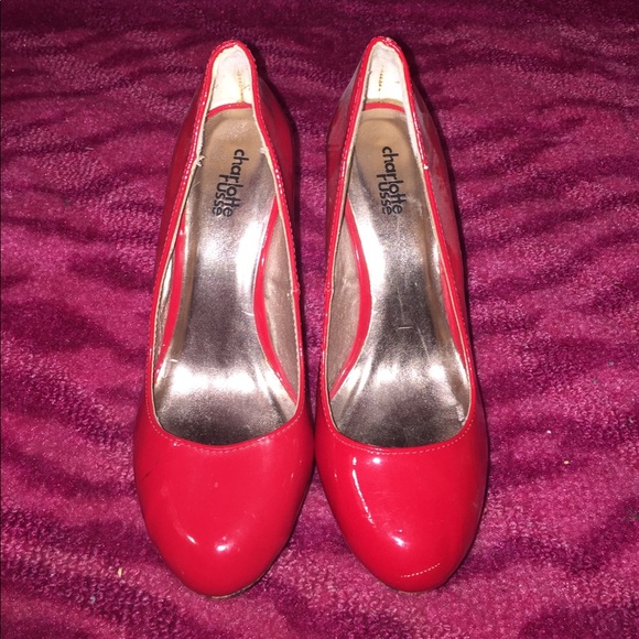 Sexy red & cheetah pin up, rockability wedges - Picture 2 of 6