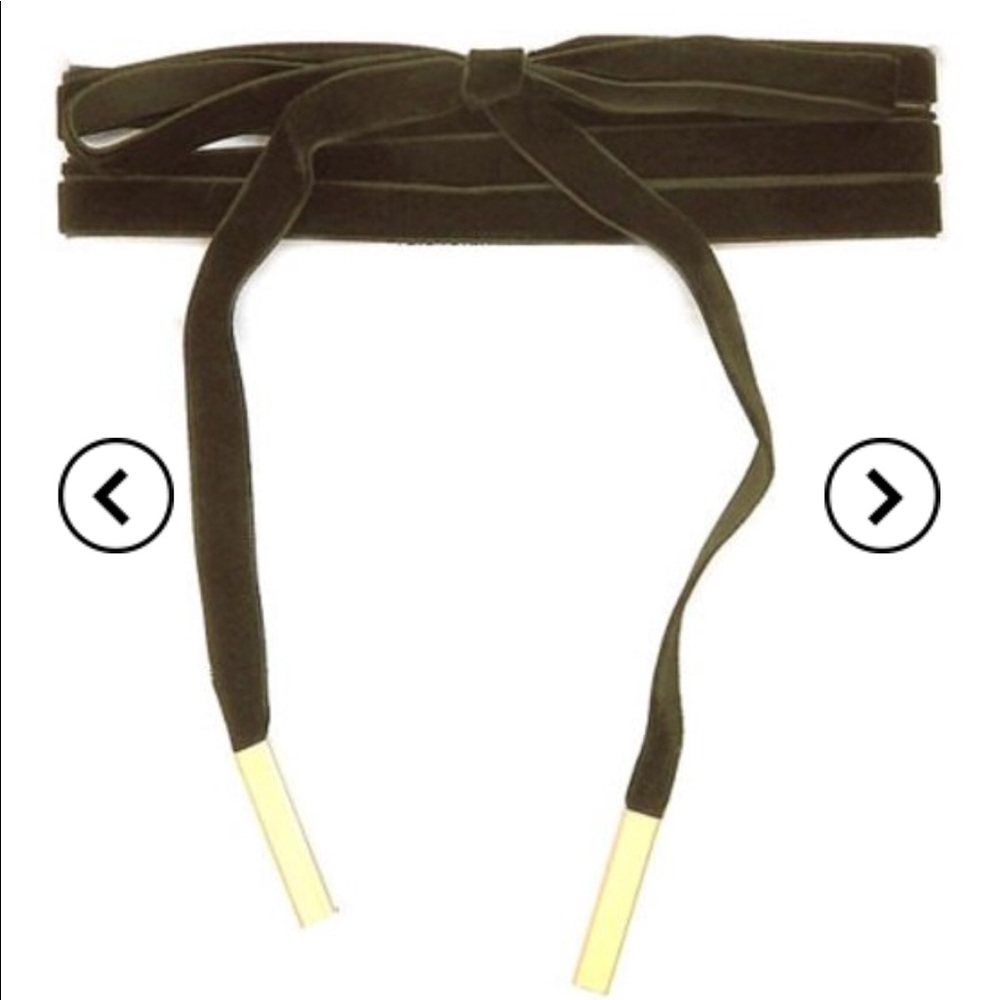 Olive Velvet Wrap Choker