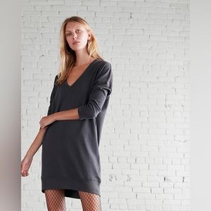 London Sweatshirt Dress in Dark Gray London Sweatshirt Dress in Dark Gray