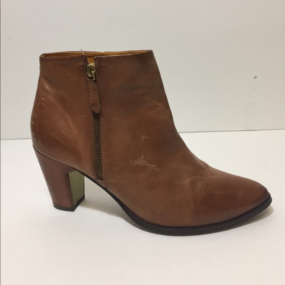 Miista "Val" Cognac Heeled Ankle Boots