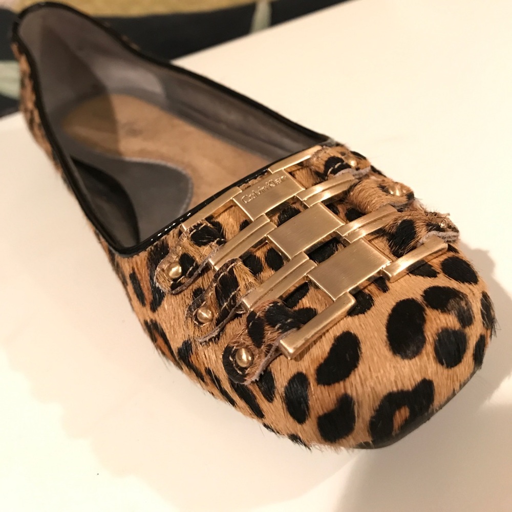 Calvin Klein Pazia leopard print flats