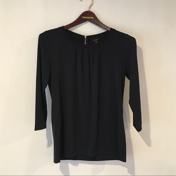 Ann Taylor Tops - Ann Taylor pleated knit top back zipper S