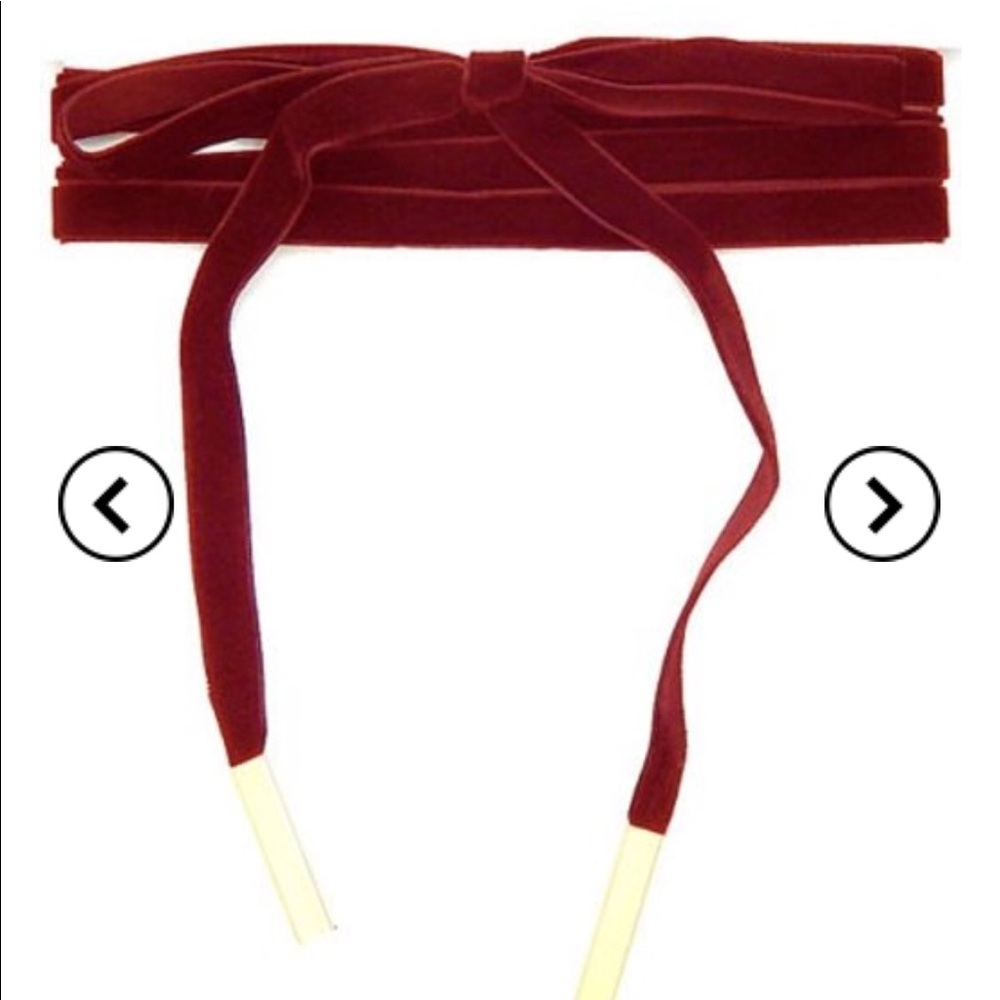 Burgundy Velvet Wrap Choker