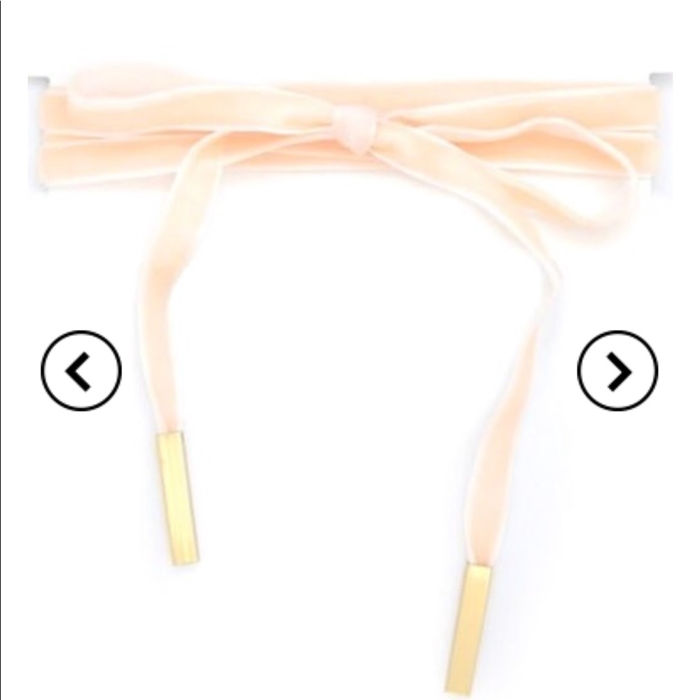 Peach Velvet Wrap Choker