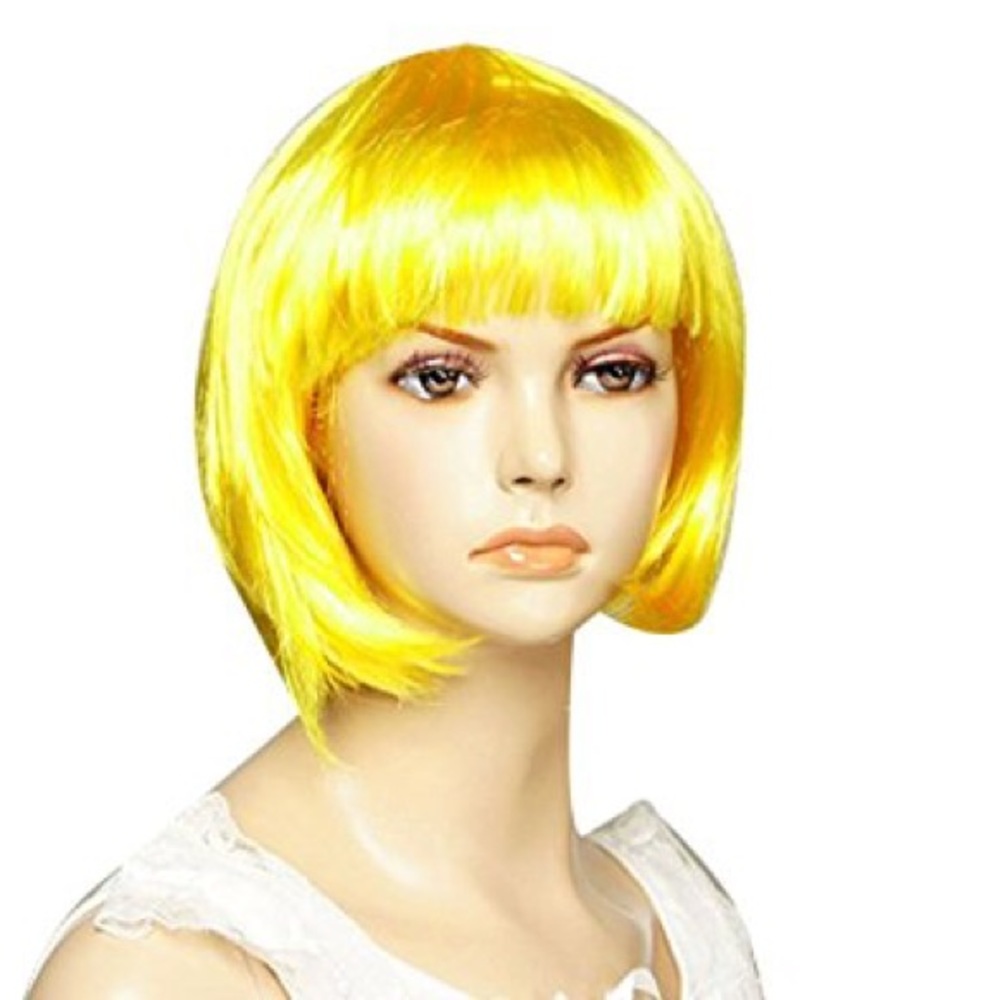 Halloween Short Yellow Wig Costume