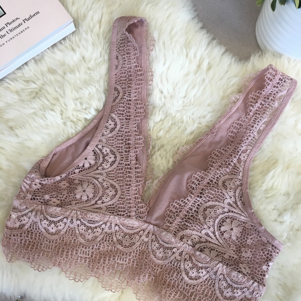 Dusty Rose Lace Bralette - Picture 5 of 5