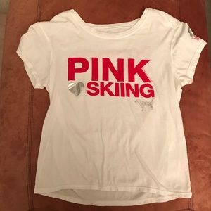 Victoria Secret PINK tshirt (skiing, snow bunny)