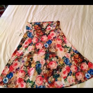 LuLaRoe Skirts - NWT Lularoe Floral Azure Skirt Large LuLaRoe Skirts - NWT Lularoe Floral Azure Skirt Large