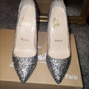 Shimmery Christian loubs red bottoms Shimmery Christian loubs red bottoms
