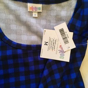 LuLaRoe Dresses - NWT Lularoe Nicole Blue Check Size Medium LuLaRoe Dresses - NWT Lularoe Nicole Blue Check Size Medium