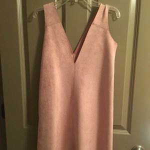 Light pink suede dress from Italy