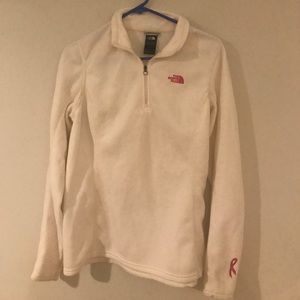 NWOT NORTH FACE pink 1/4 quarter zip breast cancer