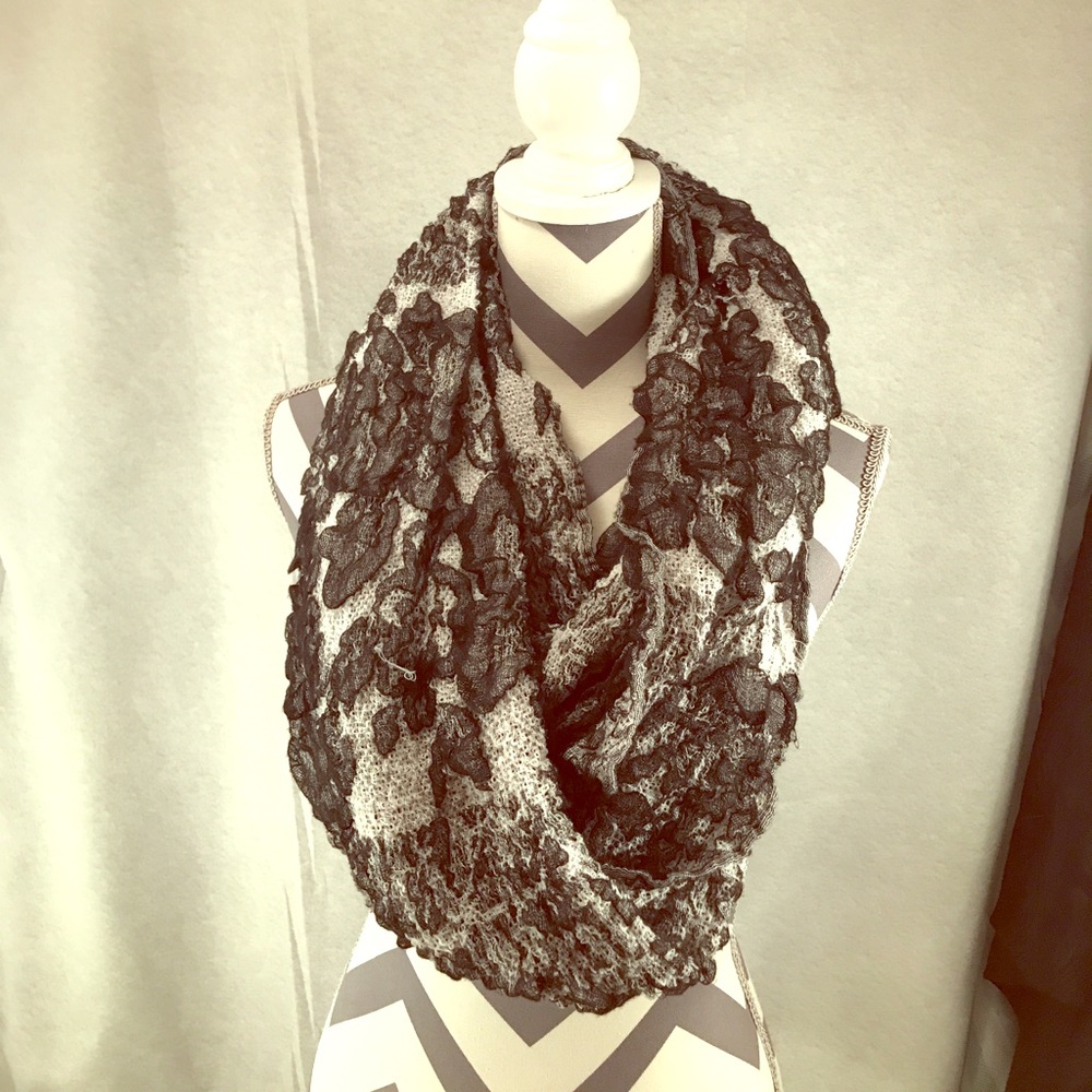 Black and White Infinity Scarf