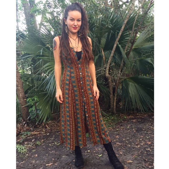 Vintage Dresses & Skirts - 🍃🌿Earthy Duster/Dress🍃🌿