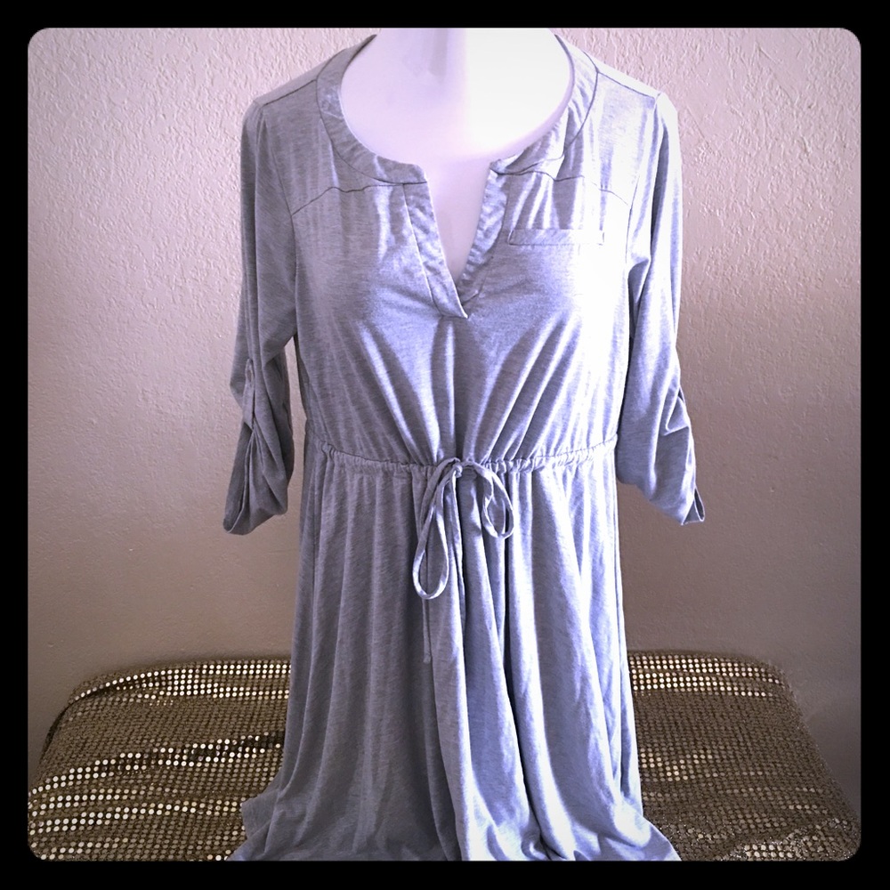 Shirt Dress w/ Back Cutout Detail