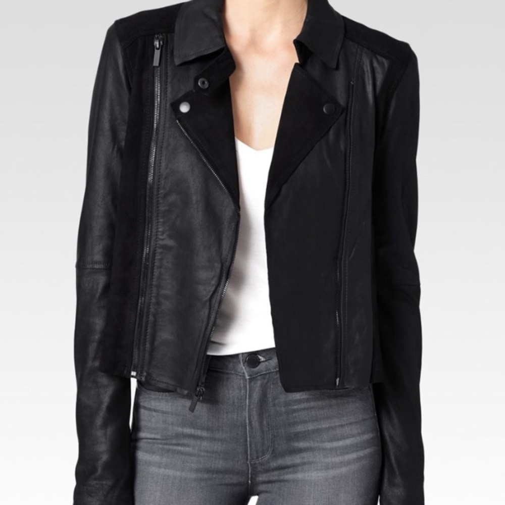 PAIGE leather and suede jacket