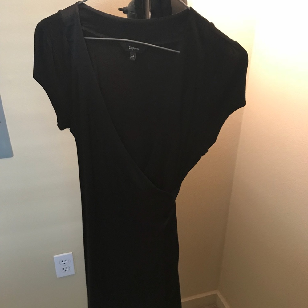 Express - Black Wrap Dress