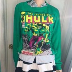 Marvel Comics Women's Hulk Sweater Top size M