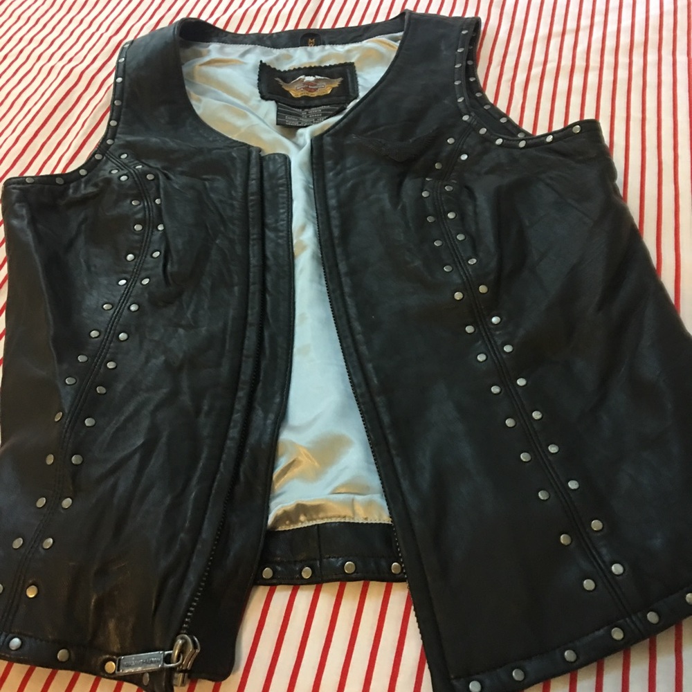 Harley-Davidson lambskin studded vest