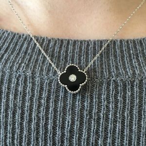 Vintage Sweet Alhambra Silver Necklace