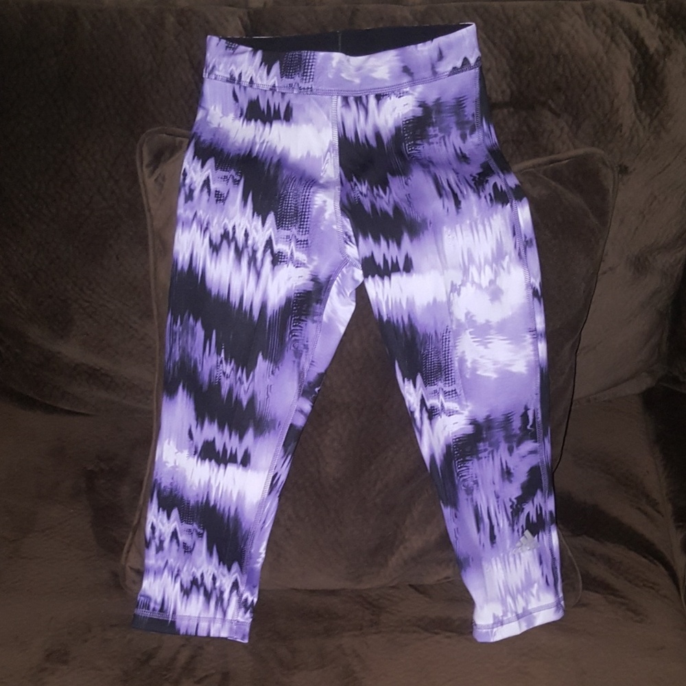 Adidas Climalite Techfit Running Crop Pants, Sz XS