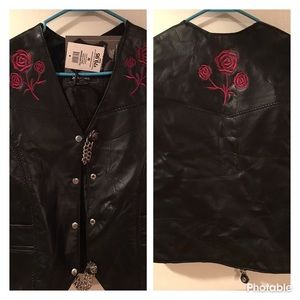 Bikers Vest Size M with Rose embellishment