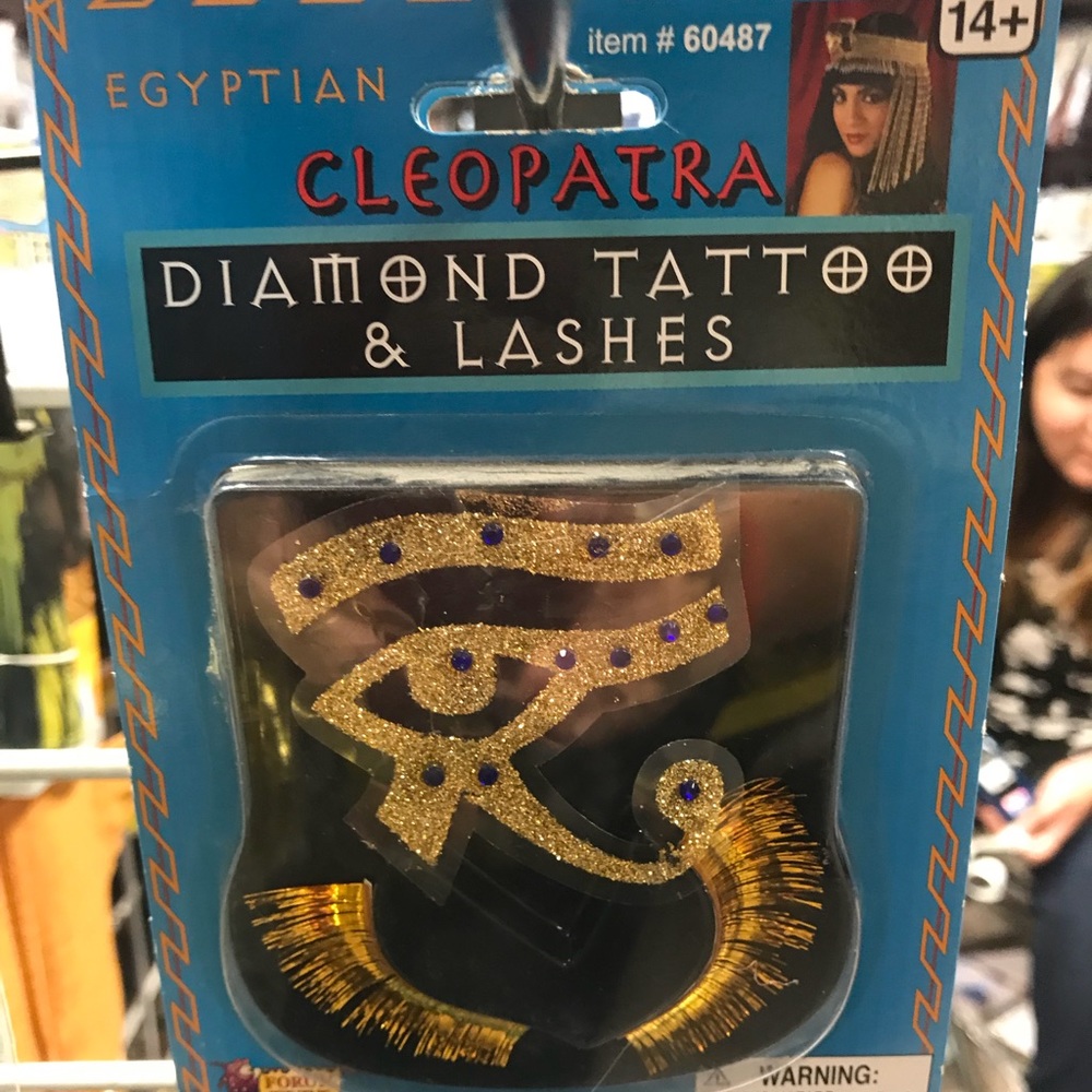 Halloween Costume Cleopatra Gold Eyelashes