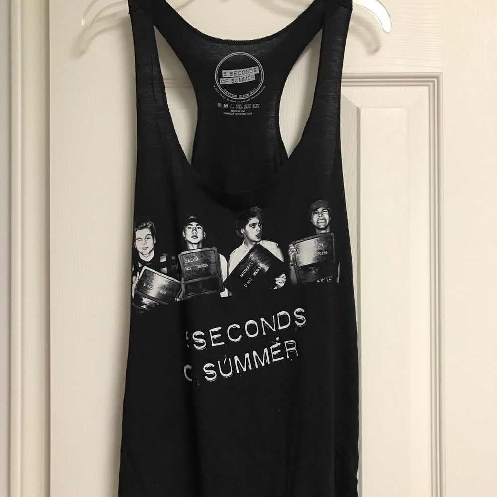 NWT black Five SOS racer back tank top