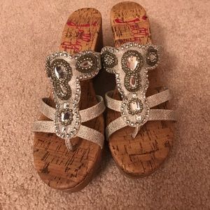 Bling wedge heels!