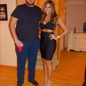 Black bandage two piece worn once