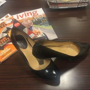 Cole Haan Black Patent Leather Platform Pumps