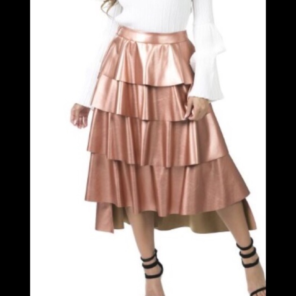 Faux leather skirt