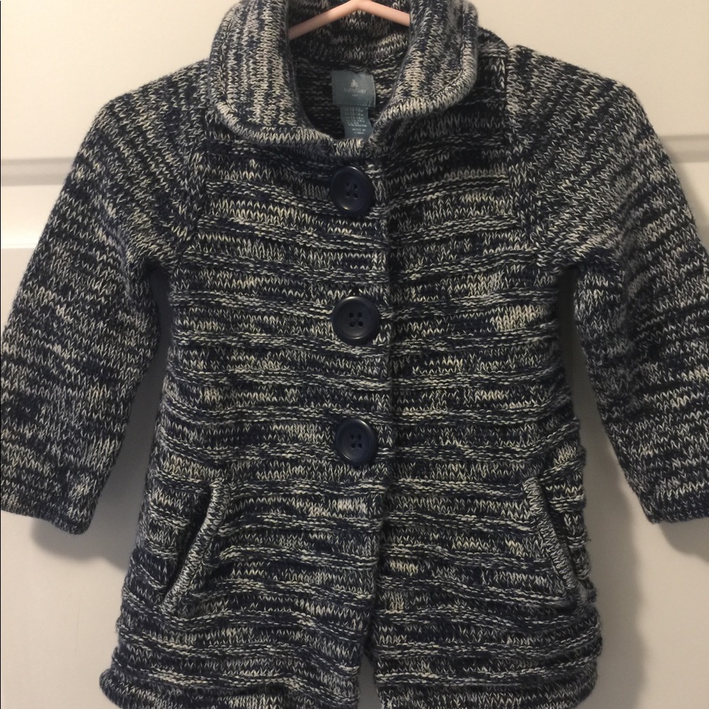 18 month Baby Gap navy sweater coat