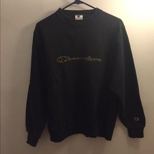 Vintage Black Champion Crewneck
