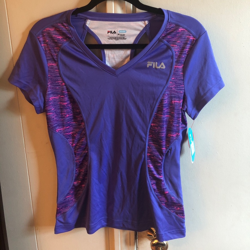 FILA Pink and Purple Gym Shirt