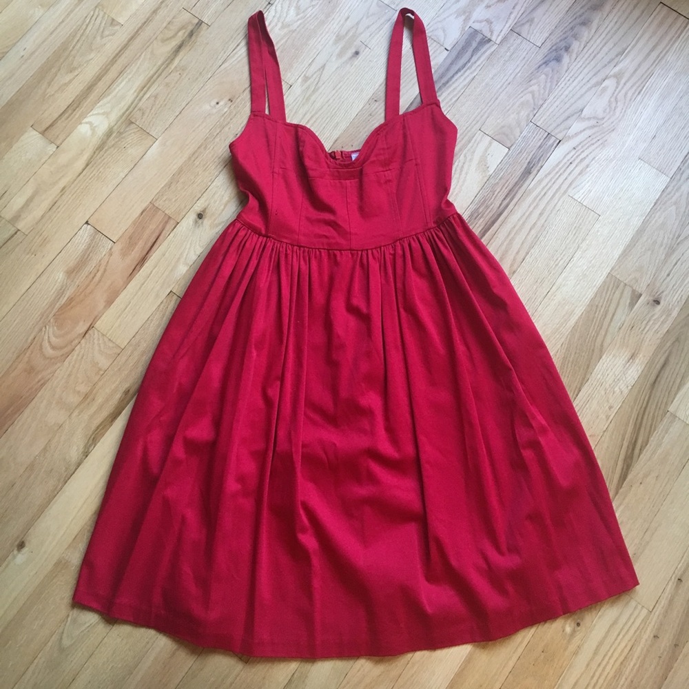 Aqua Red Party Dress