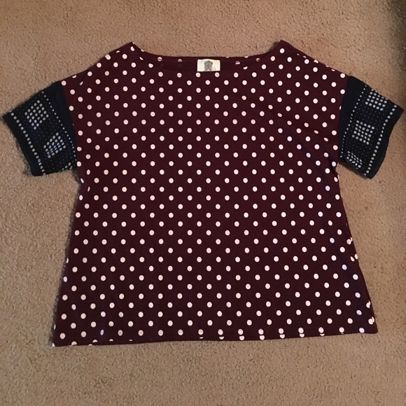 Lili's Closet polka dot shirt medium - Picture 2 of 2