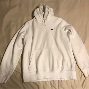 (L) White Nike Hoodie w/ Black Swoosh