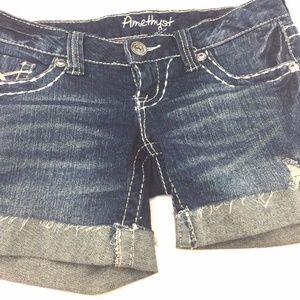 Amethyst Booty Jean Shorts Sz 0 Cut Offs 30" Waist