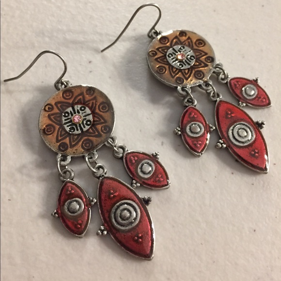 Tribal Dangle Earrings - Picture 3 of 3