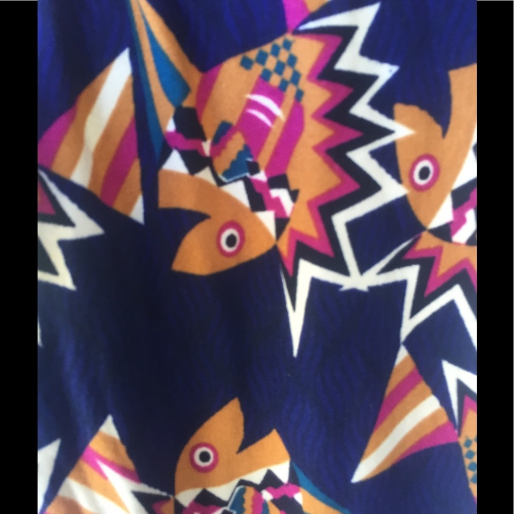 Lularoe Happy Mohawk Fish Aztec Leggings