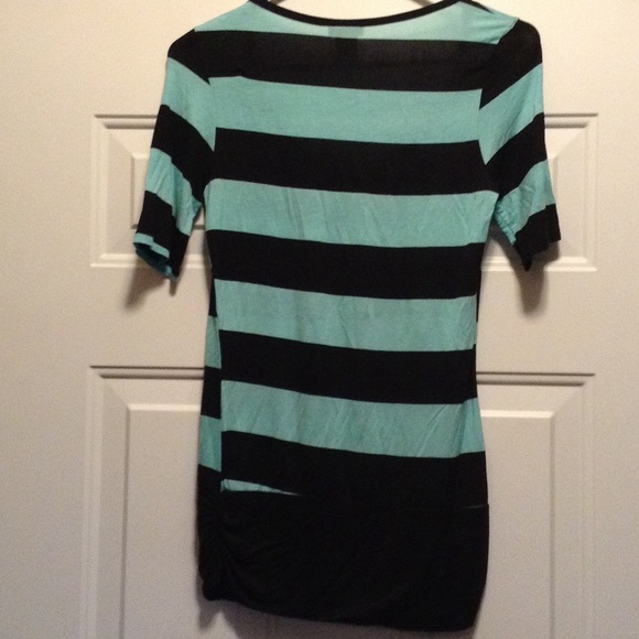 Mint & black super soft short sleeve shirt - Picture 2 of 2