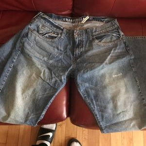 Guess rebel straight leg jean size 38