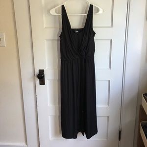 Anthropologie charcoal midi dress.