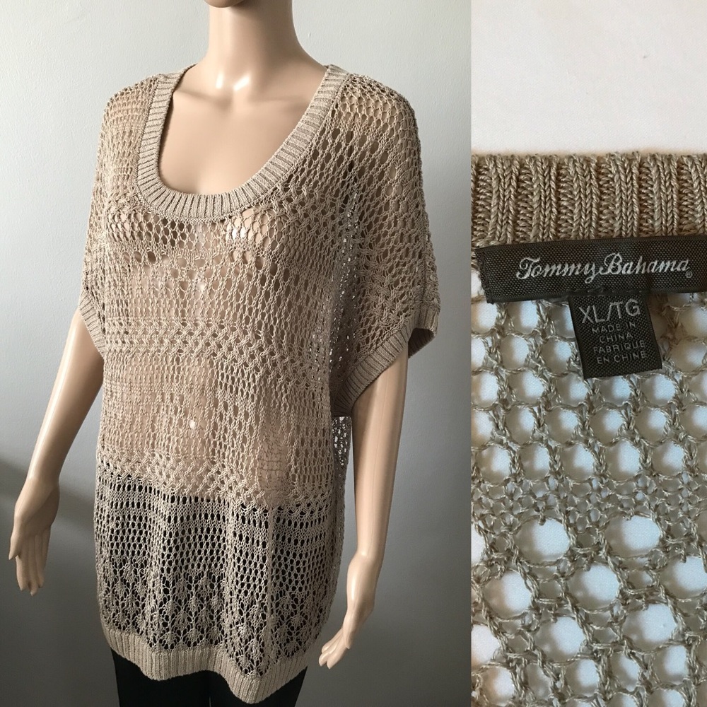 Tommy Bahama loose fit knitted top beige