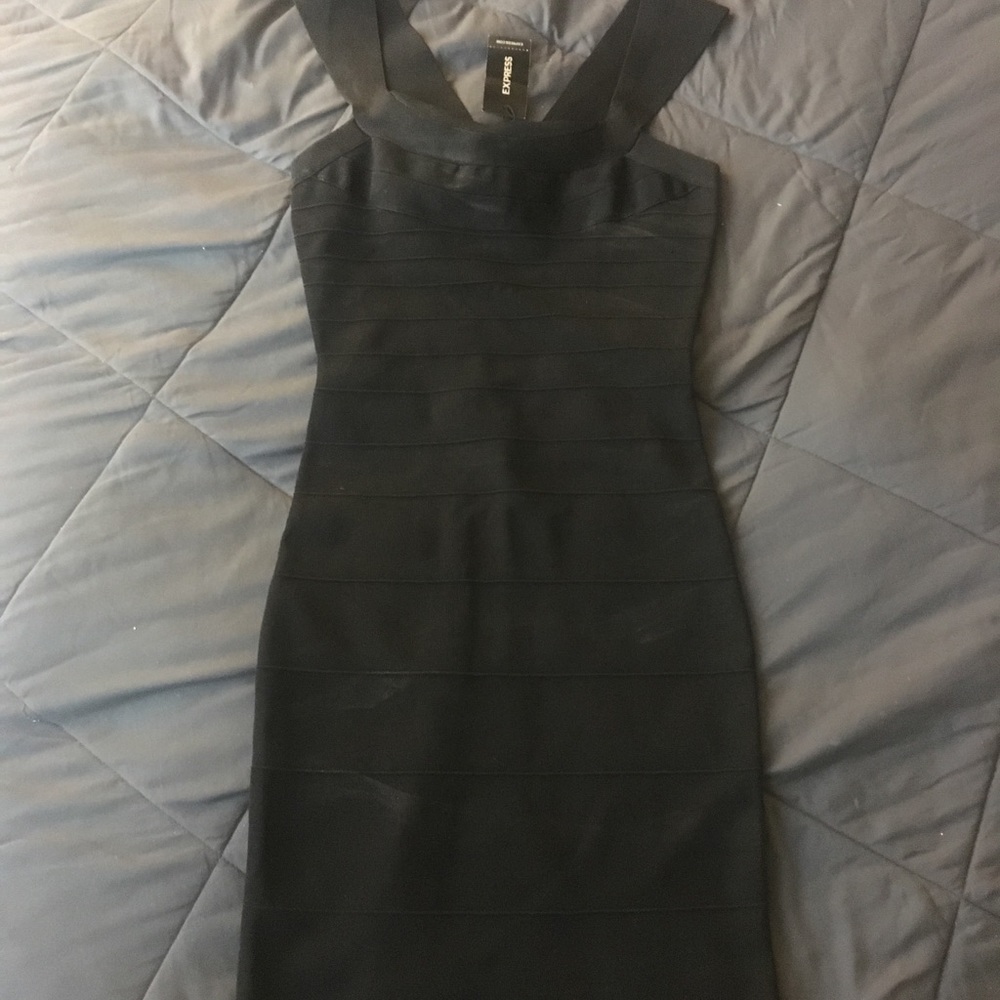 Express black bodycon dress