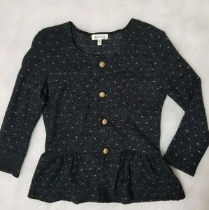 Dark gray and gold cardigan